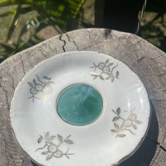 Sterling China Japan -vintage Iridescent Footed Teacup & Saucer - Picture 6 of 12